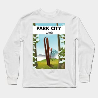 Park City Utah Ski poster Long Sleeve T-Shirt